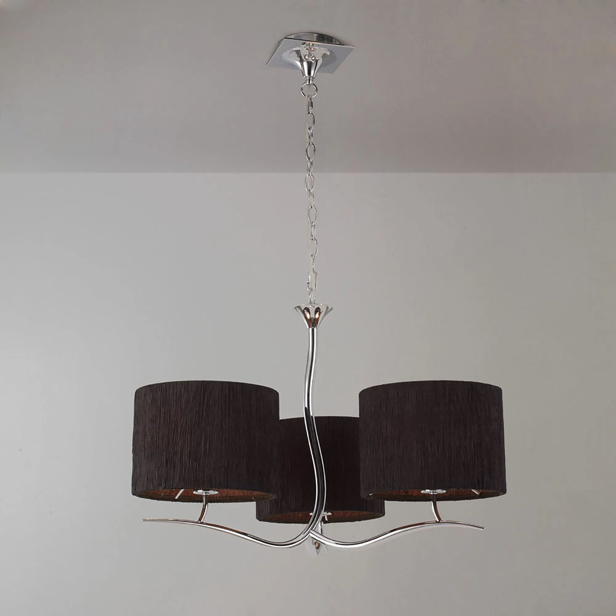 Eve Polished Chrome-Black Ceiling Lights Mantra Multi Arm Fittings Eve Polished Chrome-Black Ceiling Lights Mantra Multi Arm Fittings